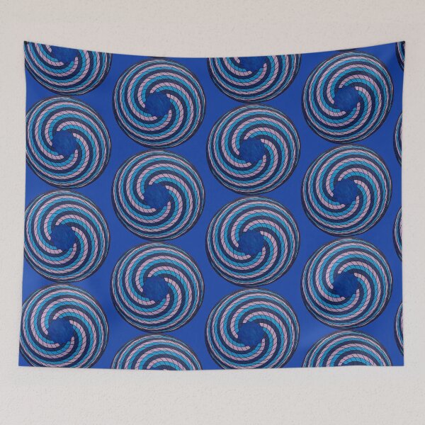 Item preview, Spirograph Shades of Blue Swirl designed and sold by TravellingAlle.