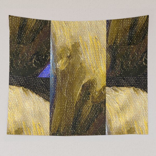 Item preview, Paint Brushstrokes - Yellow, Blue designed and sold by Talia Felix.