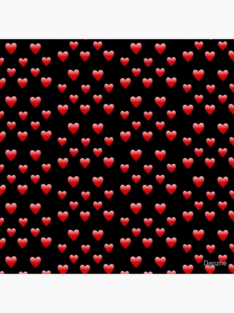Red Heart Emoji in Black background