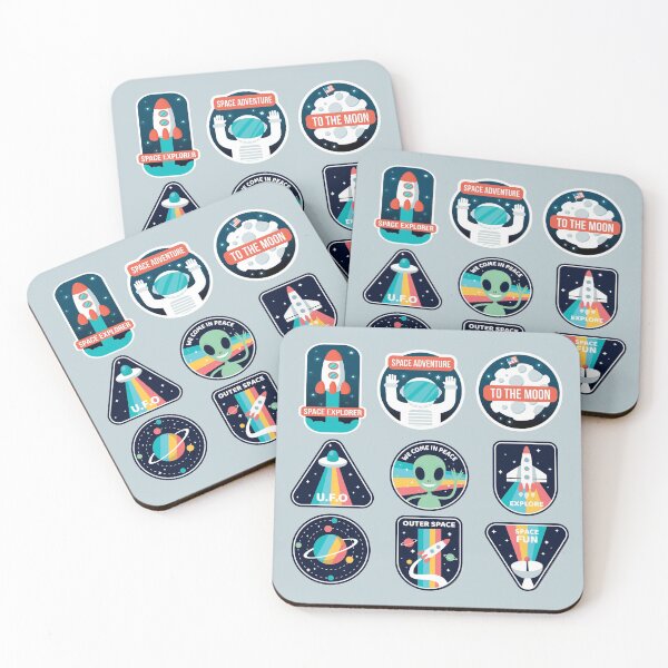 Item preview, Space retro 70 funny Stickers Trendy laptop Collection 02 designed and sold by ShirtzTonight.