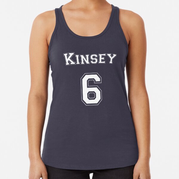 Kinsey6 - White Lettering Racerback Tank Top