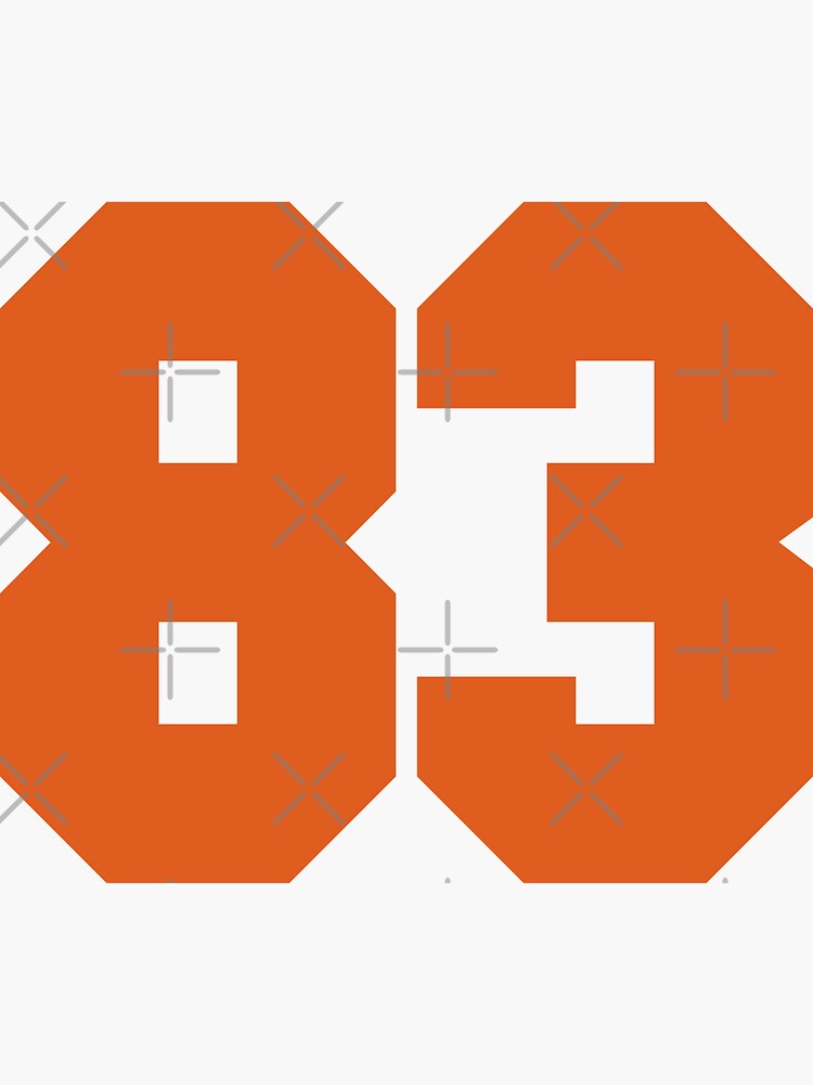 Sports Number 83 Jersey eighty-three Orange Poster for Sale by elhefe