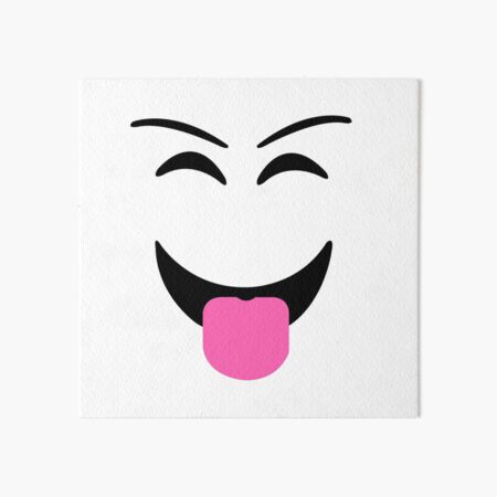 Super Super Happy Face Roblox White Art Board Print By T Shirt Designs Redbubble - roblox lipstick face