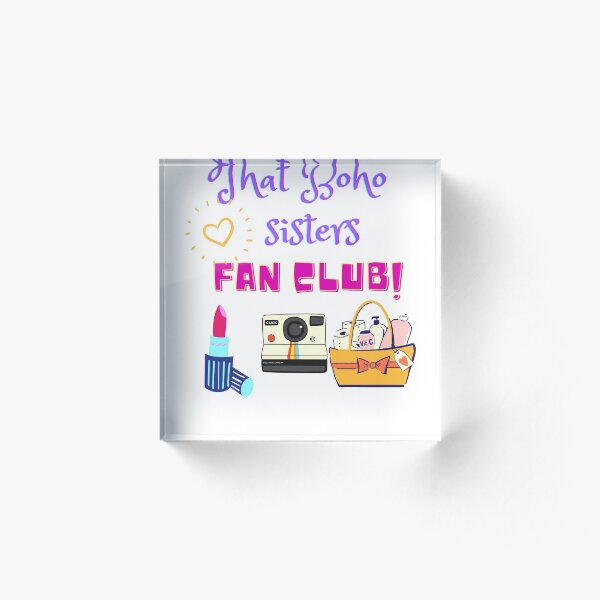 that boho sisters fan club/indian/ fashion influencer/india tshirts Acrylic Block