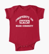 Property of NASA Mars Curiosity Rover Athletic Wear White ink One Piece - Short Sleeve