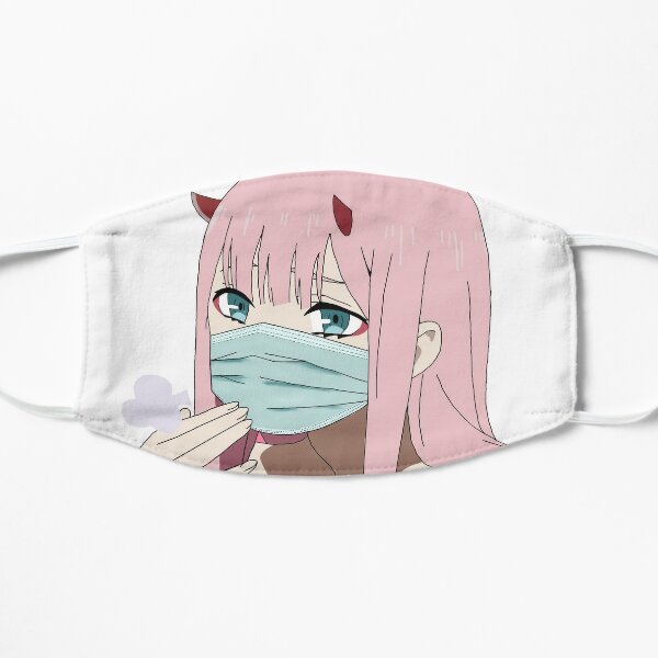 Zero Two Face Masks Redbubble - zero two roblox face