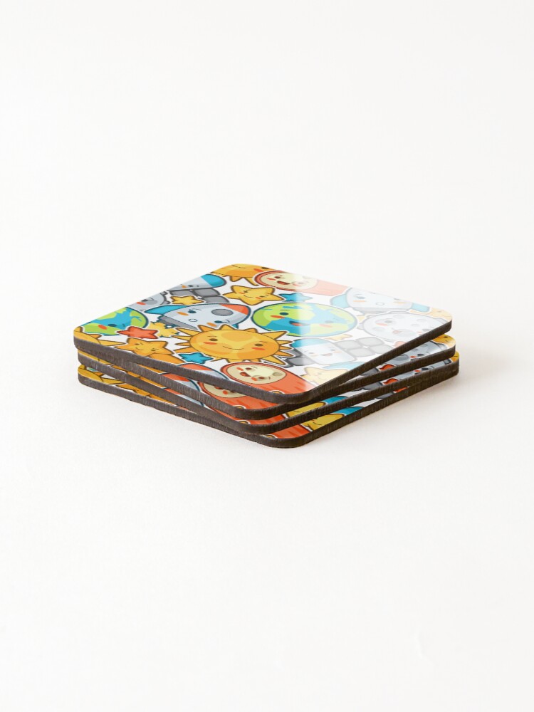 Thumbnail 4 of 5, Coasters (Set of 4), Space pattern designed and sold by ExploreStore.