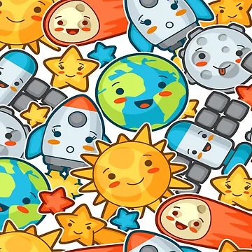 Artwork thumbnail, Space pattern by ExploreStore