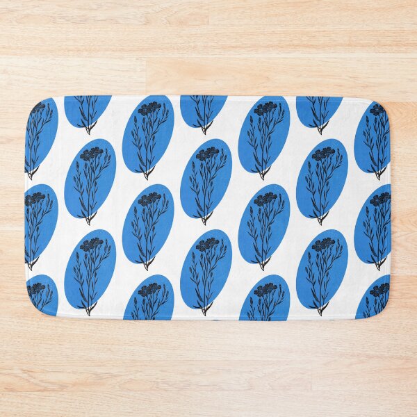 Item preview, Flax flower linocut print designed and sold by runlenarun.