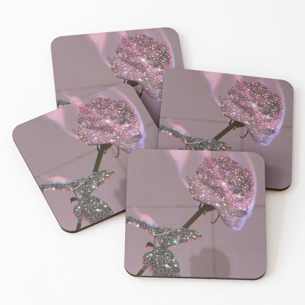 Item preview, Aesthetic vintage sparkly glittery pink rose flames designed and sold by samararibas.