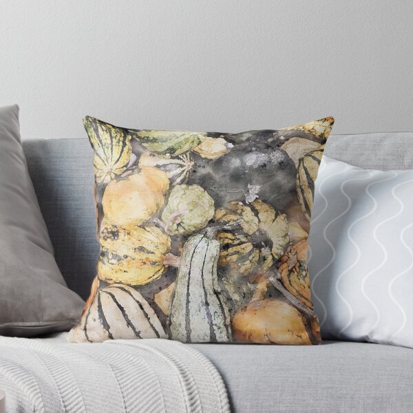 Item preview, Fall Gourds | Scenes From Nature Watercolor Illustration designed and sold by DragonflyDes.