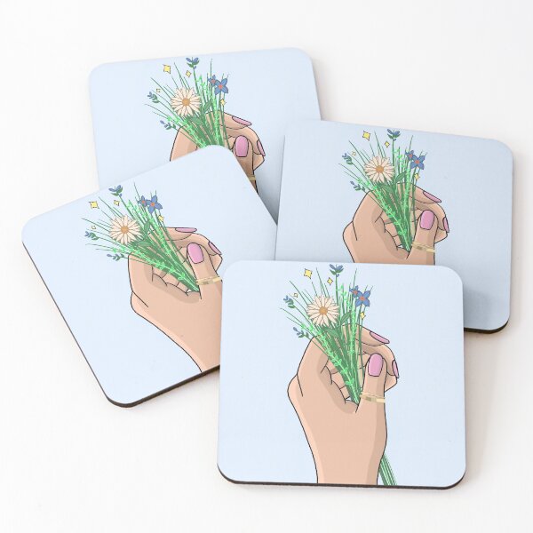 Item preview, hand with flowers baby blue designed and sold by hannahmossss.