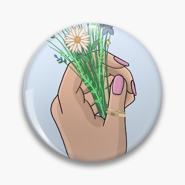 Item preview, hand with flowers baby blue designed and sold by hannahmossss.