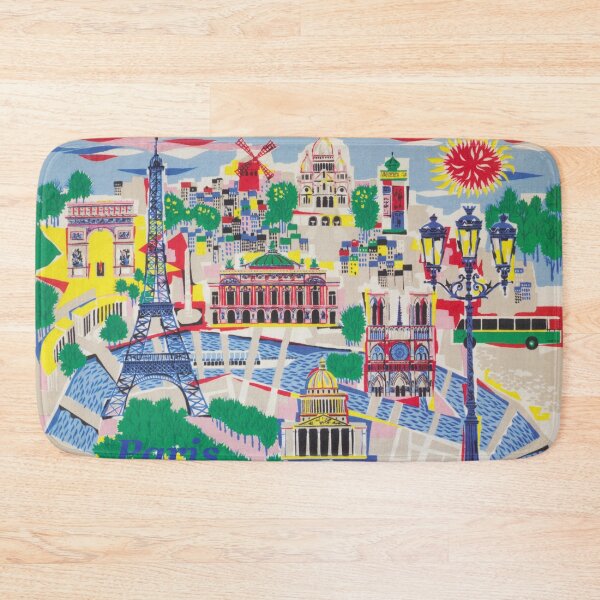 Item preview, Paris France Retro Vintage Travel Poster designed and sold by vintagevivian.