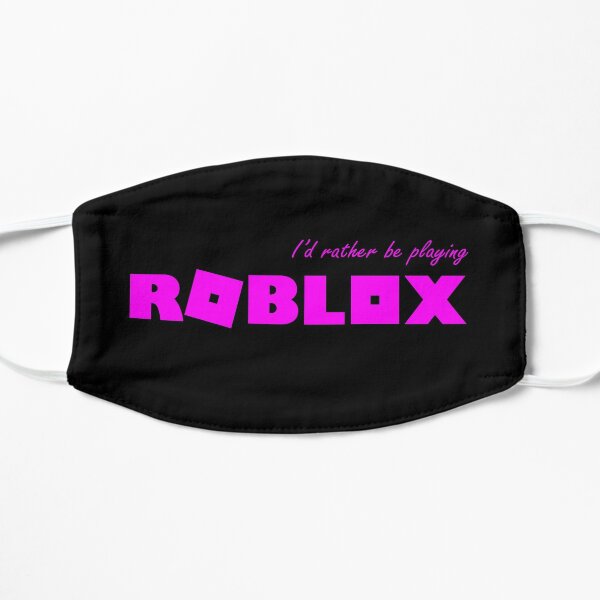I D Rather Be Playing Roblox Pink Mask By T Shirt Designs Redbubble - red nose roblox code roblox keychain