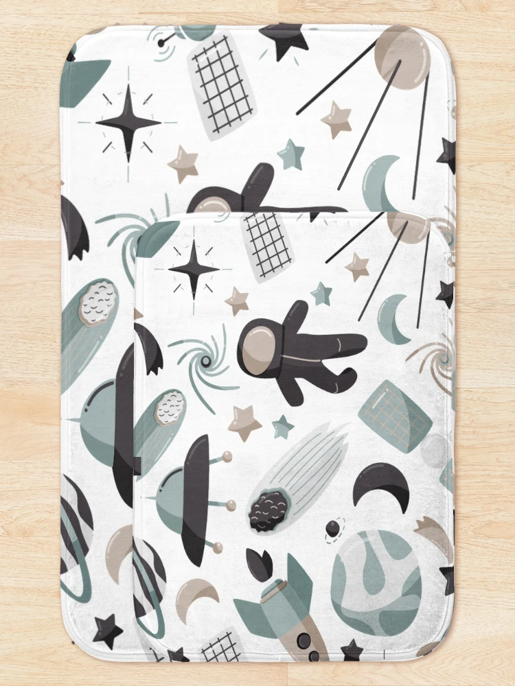 Thumbnail 5 of 6, Bath Mat, Space pattern designed and sold by ExploreStore.