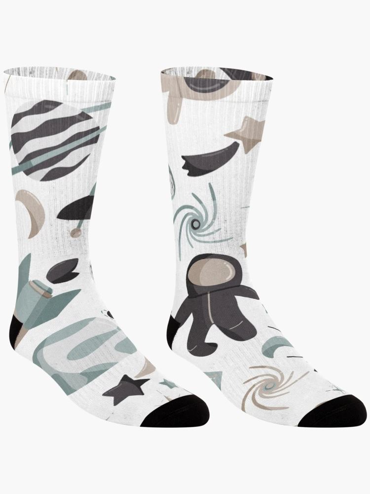 Thumbnail 3 of 5, Socks, Space pattern designed and sold by ExploreStore.
