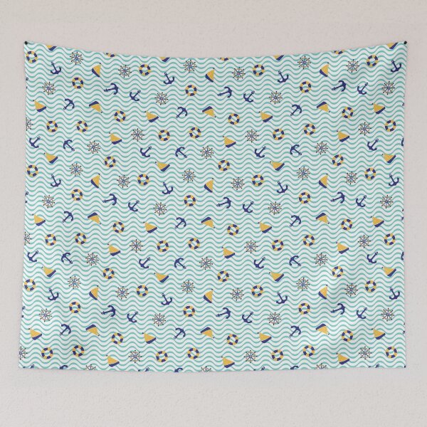Item preview, Blue nautical sailing   designed and sold by TraveliteDesign.