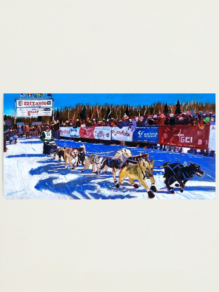 Iditarod Sled Dog Race Start in Alaska