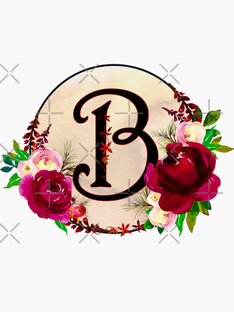 B Monogram Stickers