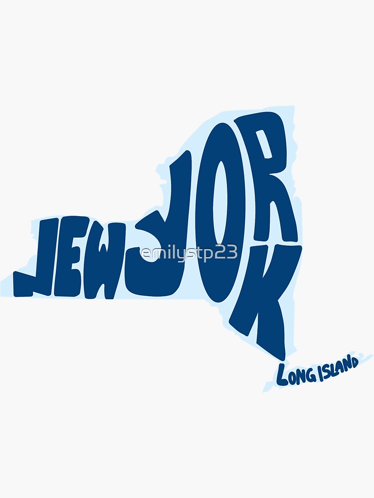 "New York Map Outline Bubble Letters blue" Sticker for Sale by