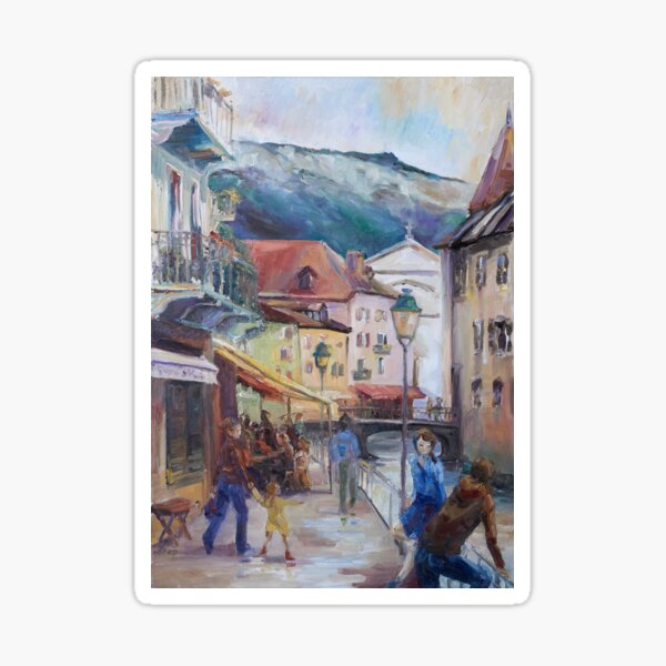Annecy after a rain shower Sticker