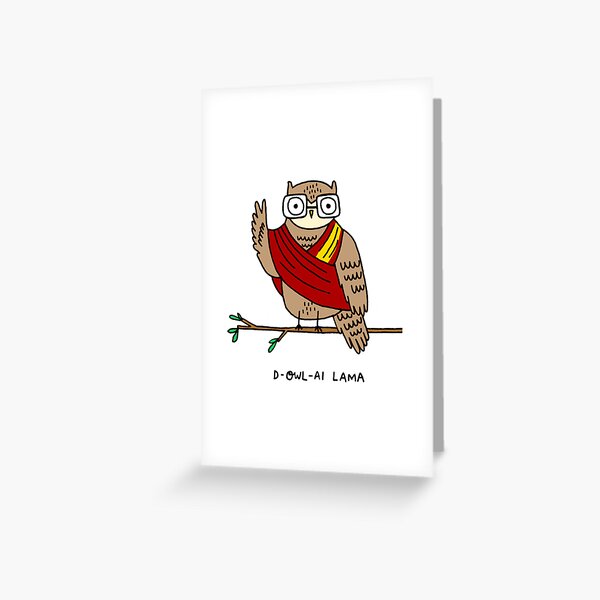 D-owl-ai Lama Greeting Card