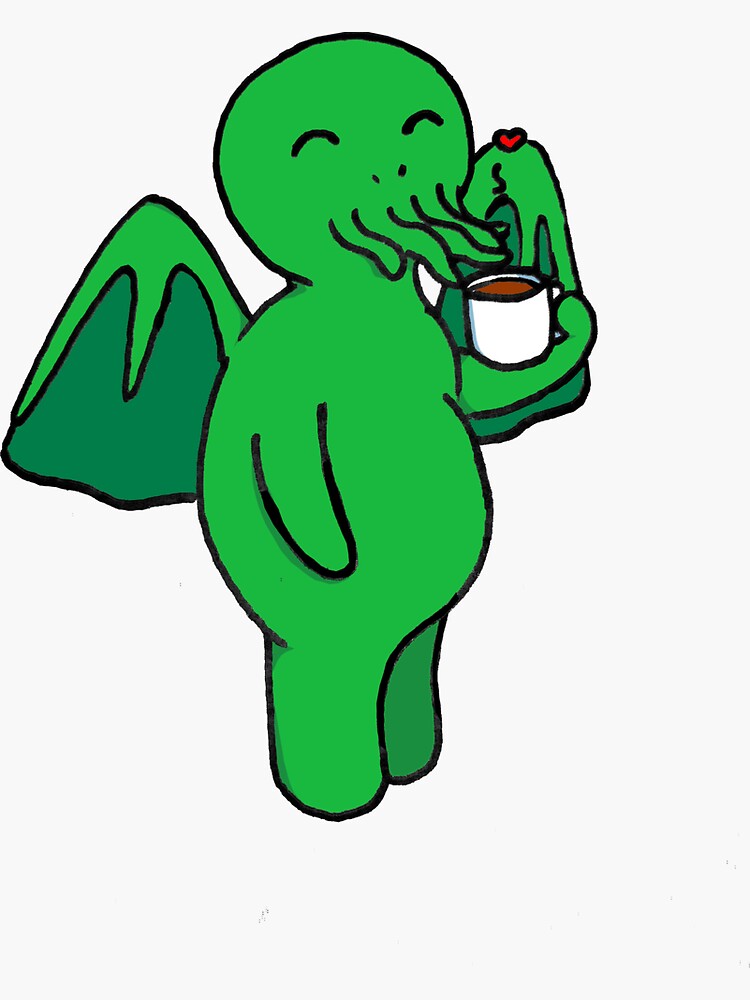Thumbnail 3 of 3, Sticker, Chibithulhu designed and sold by FlynnTheGr8.