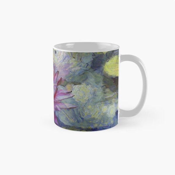Item preview, Painted  water lilies in Vincent Van Gogh style designed and sold by AnnaMelekhina.