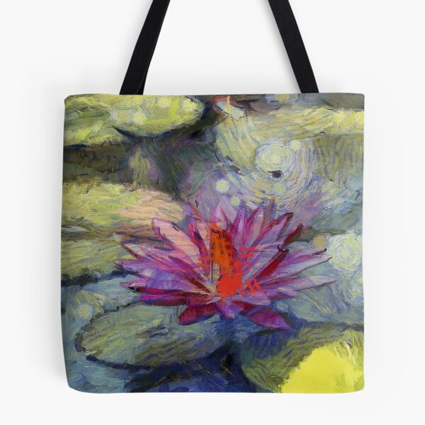 Item preview, Painted  water lilies in Vincent Van Gogh style designed and sold by AnnaMelekhina.