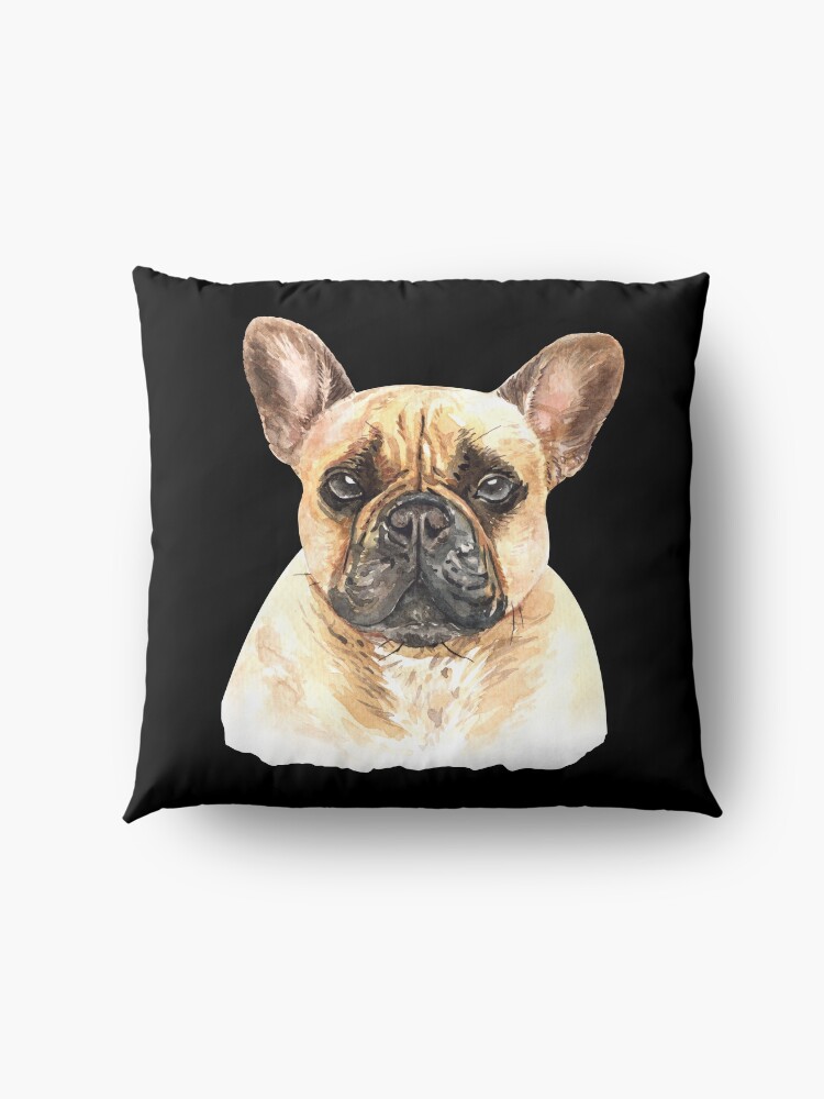 Alternate view of Watercolor French Bulldog Dog Floor Pillow