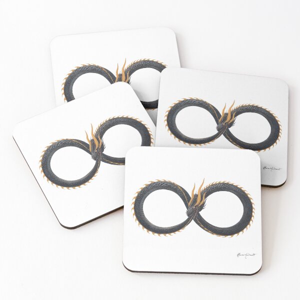 Item preview, Ouroboros Dragon - Occult Infinity Symbol designed and sold by Laura Montserrat.