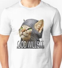 God wills it - Kitty Cat Crusader Unisex T-Shirt