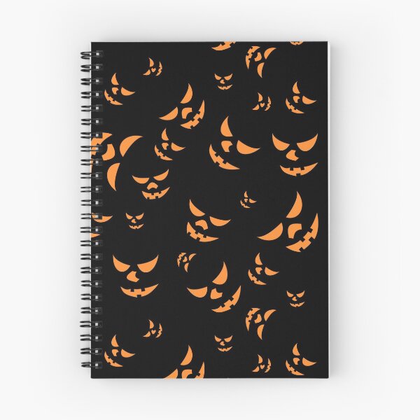 Item preview, Halloween pumpkin smile pattern on black bg designed and sold by tuzlay.