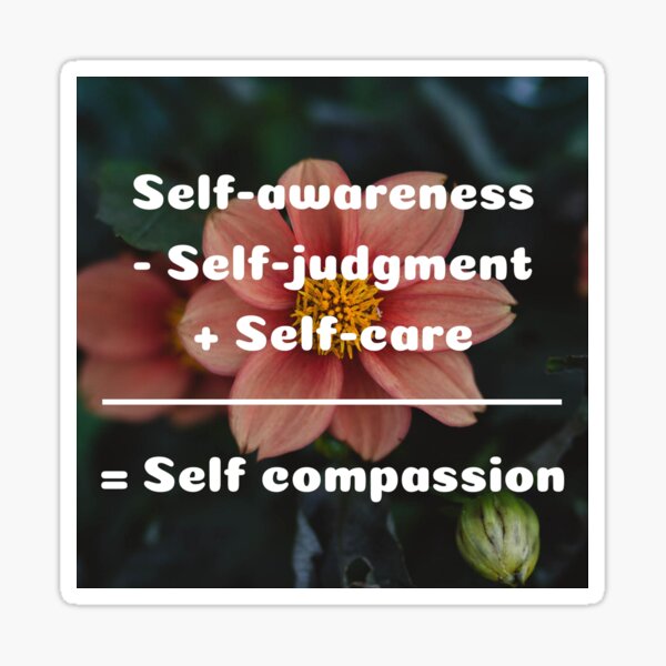 Self-Compassion Equation Sticker