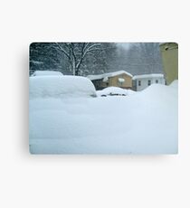 My Van is Somewhere Under That Snow.... Canvas Print