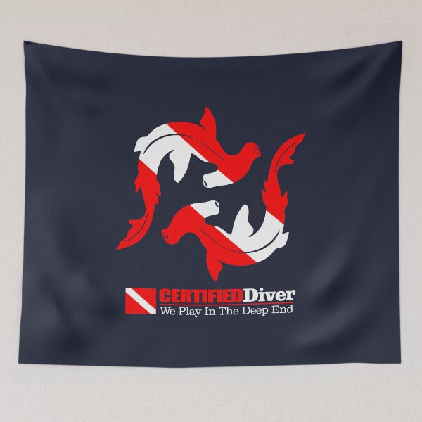 Item preview, Certified Diver (sharks)(rd) designed and sold by curranmorgan.