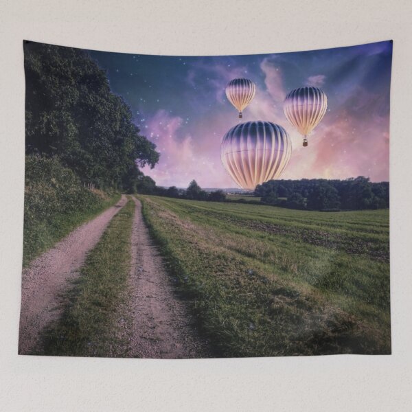 Item preview, France Travel Photography, Beautiful Landscape, Aesthetic Hot Air Balloon  designed and sold by Lizzie May.