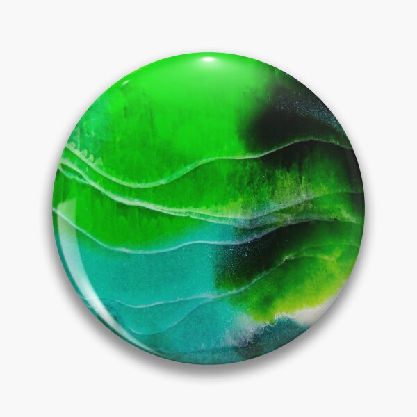 Item preview, Green and Teal Swirls Abstract Fluid Art designed and sold by ChailynStudios.