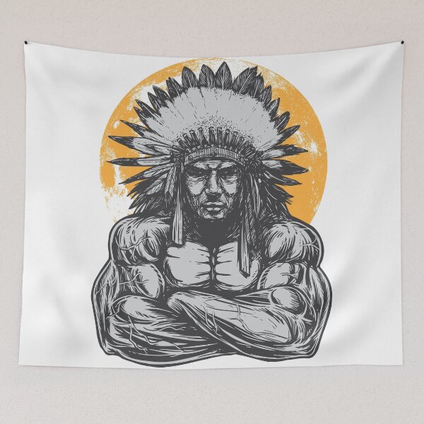 Item preview, Muscleman chief with feathers  designed and sold by urbanstore69.