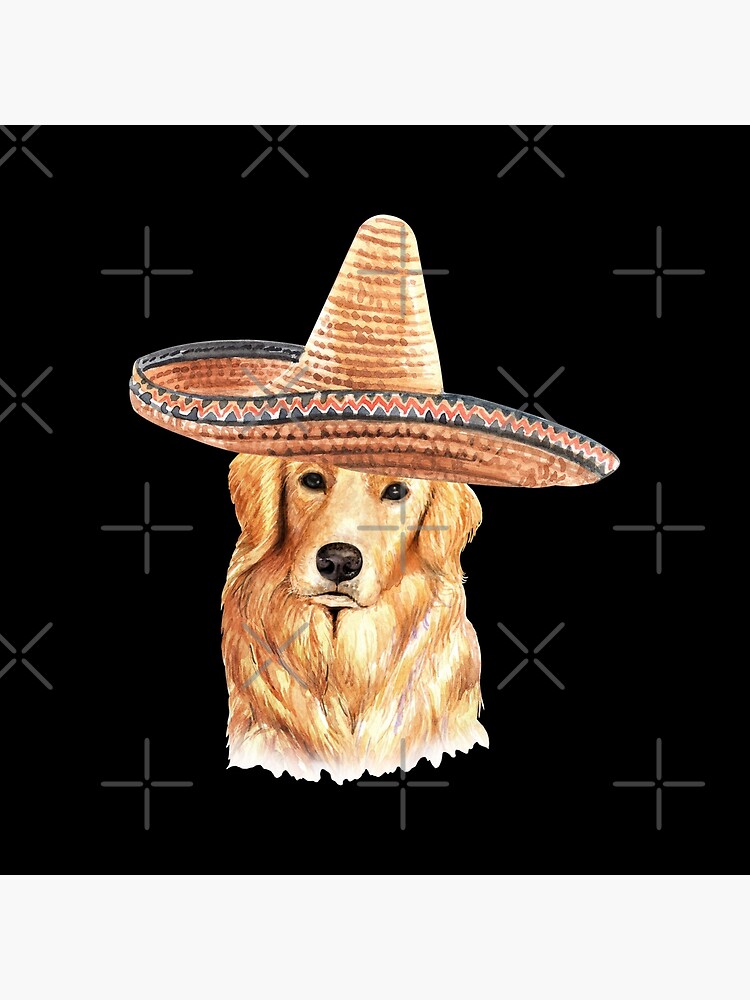 Watercolor Golden Retriever Mexican Sombrero Hat by dog-gifts
