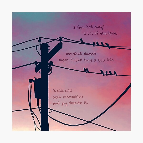 Sunset Powerlines Photographic Print