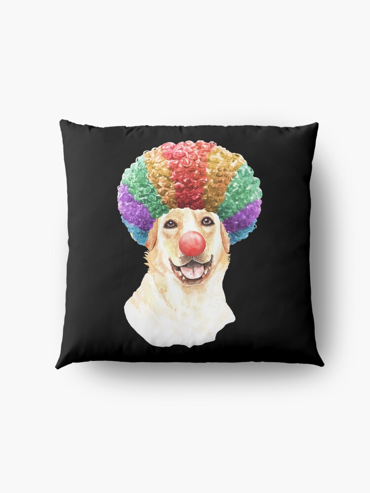 Alternate view of Watercolor Labrador Retriever Clown Floor Pillow