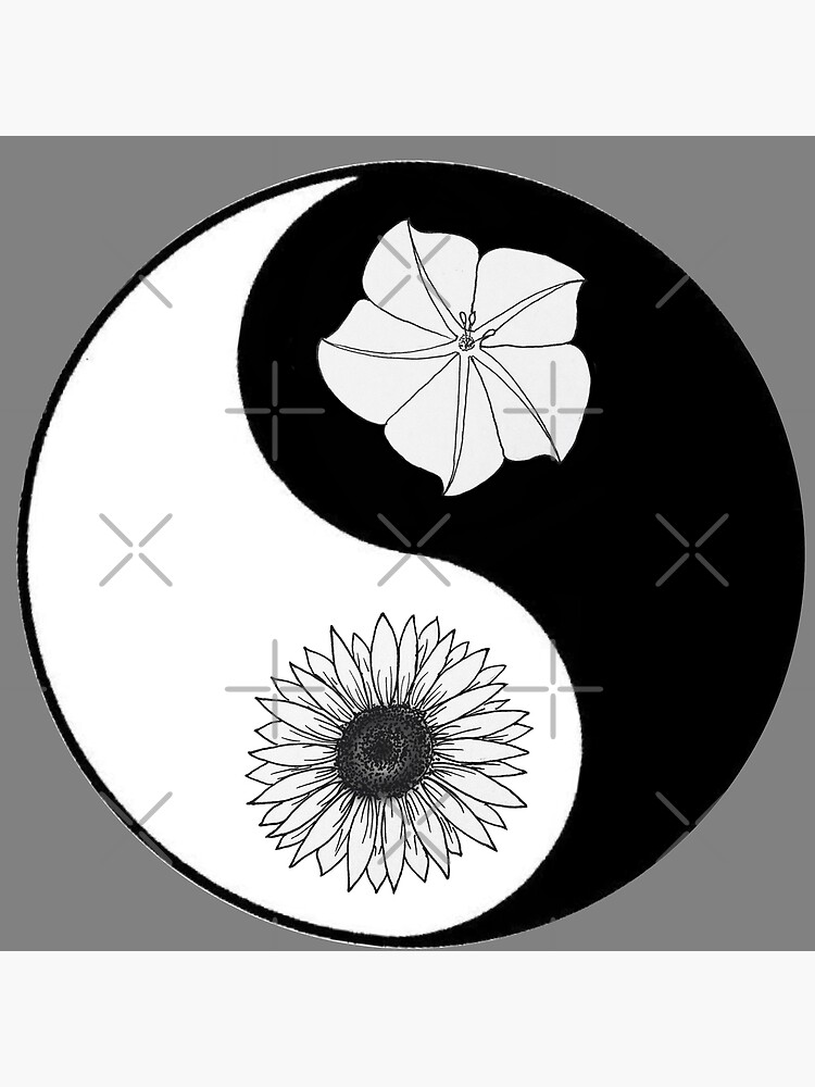 Sunflower And Moonflower Yin And Yang Poster For Sale By Artmadebymia Redbubble 8244