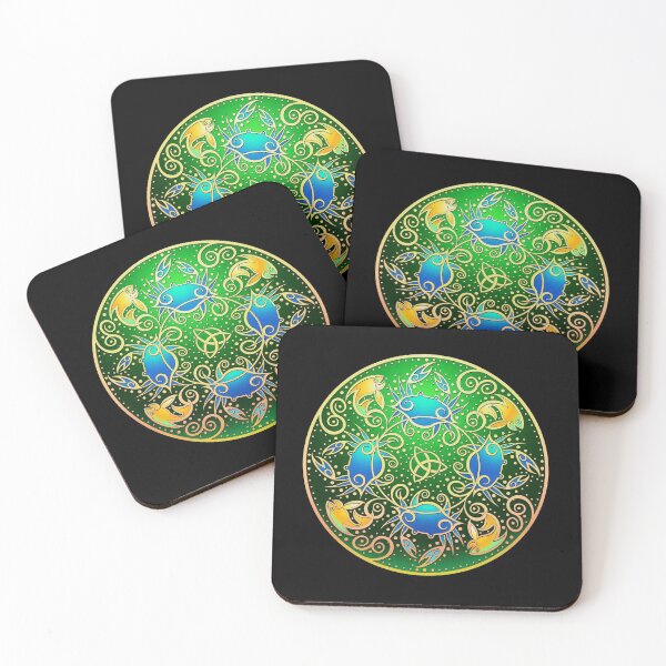 Aperçu de l'œuvre Mandala Crab Lagoon - Vert créée et vendue par Dana Kester-McCabe.