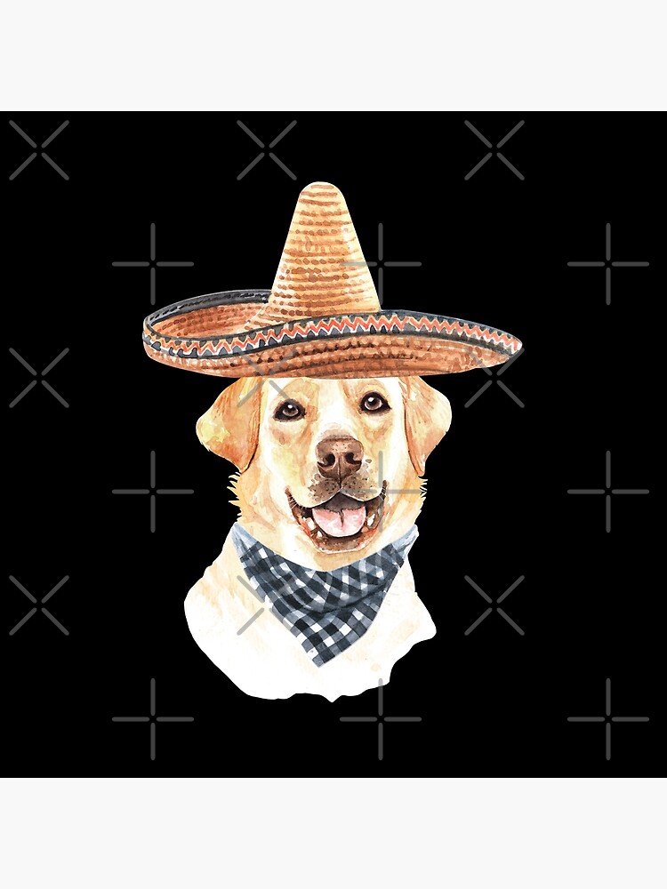 Watercolor Labrador Retriever Mexican Sombrero Hat by dog-gifts