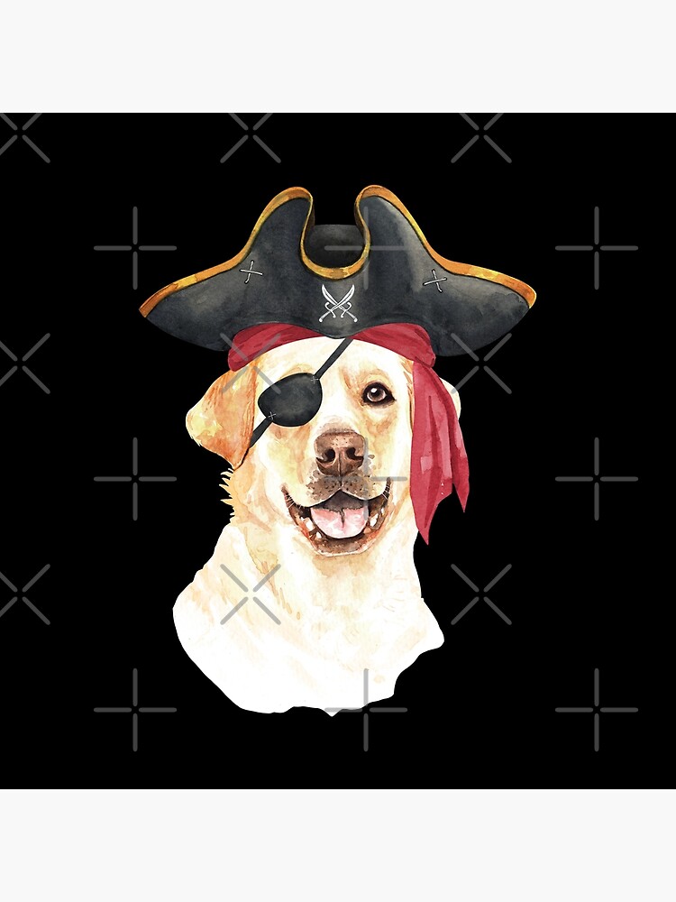 Watercolor Labrador Retriever Pirate Hat Eye Patch by dog-gifts