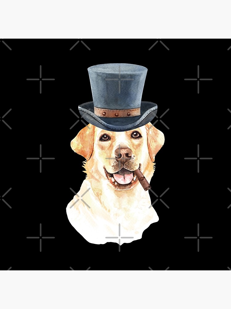 Watercolor Labrador Retriever Top Hat by dog-gifts