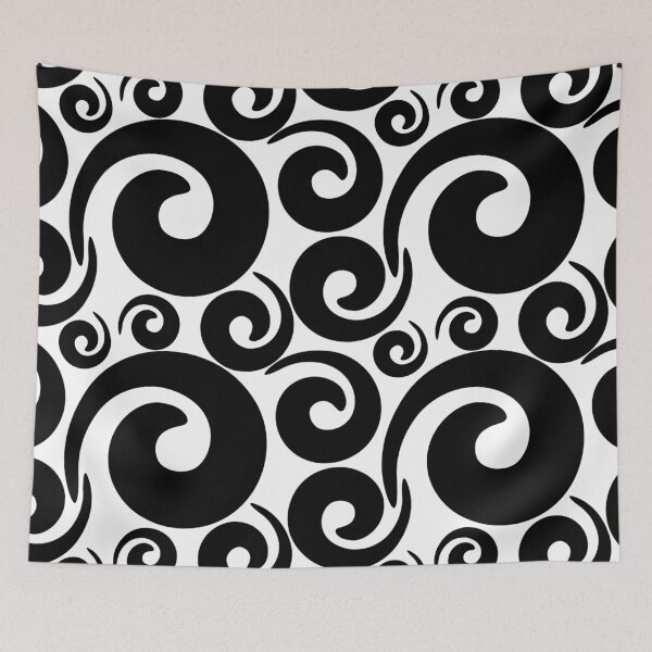Item preview, Black and white pattern with spirals designed and sold by marina63.