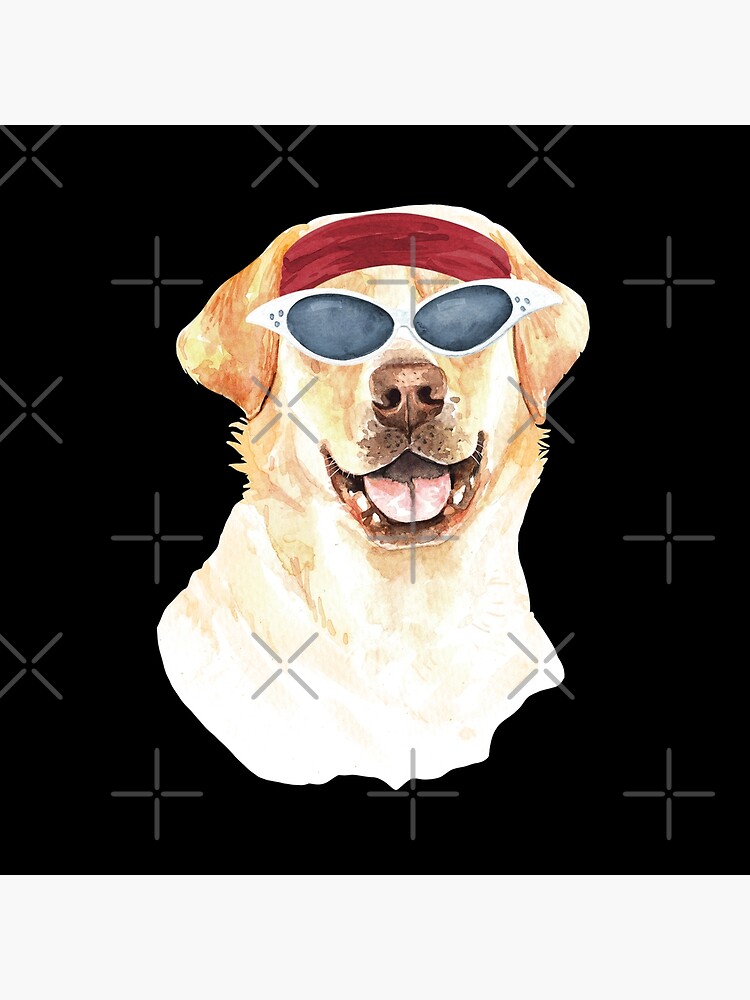 Watercolor Labrador Retriever shades,gym,exercise, by dog-gifts